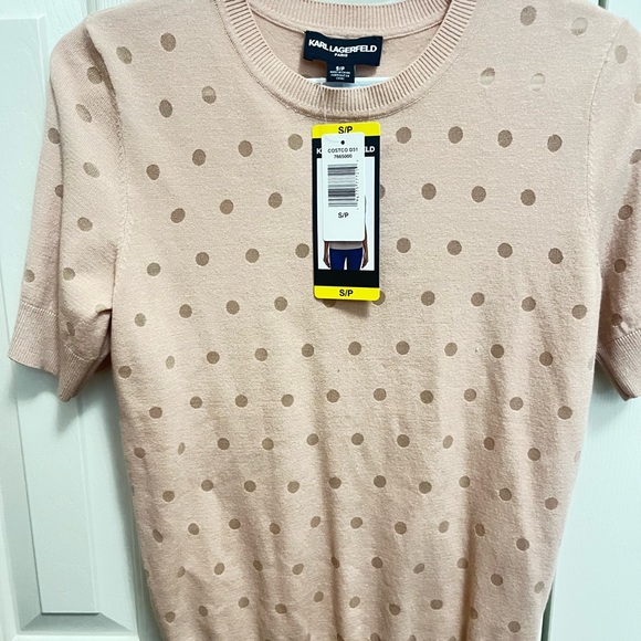 Baby pink Karl Lagerfield short sleeved sweater - Picture 4 of 6